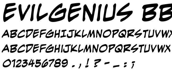 EvilGenius BB Bold font